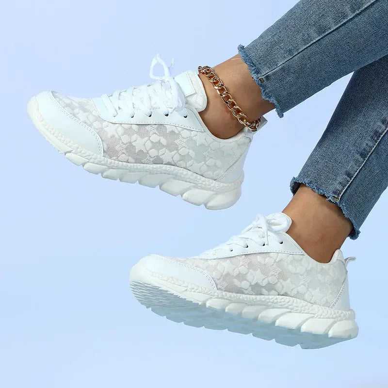 White Non Slip Breathable Dressy Orthopedic Sneakers for Women – view 6
