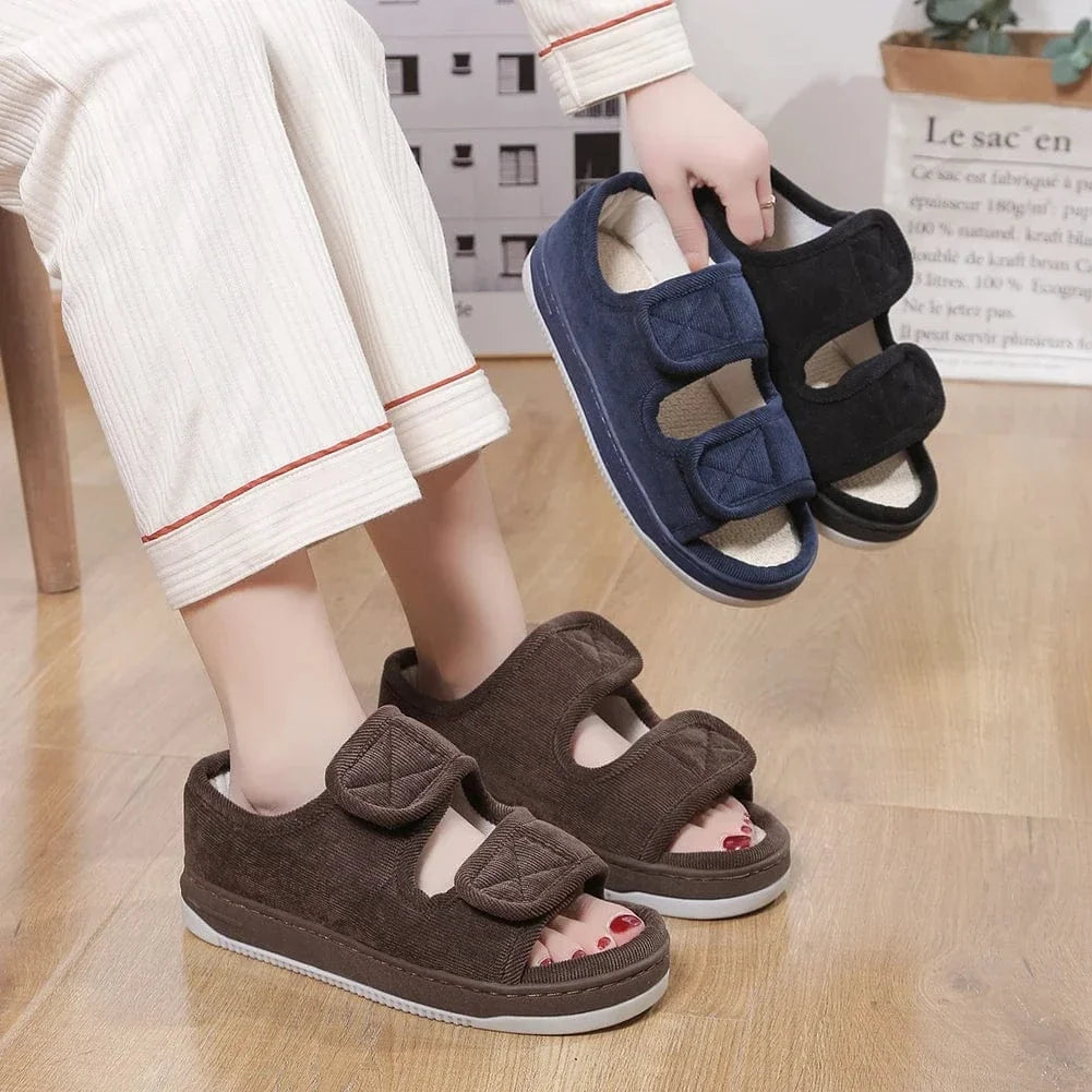 Warm Hook-and-Loop Non Slip Orthopedic Slippers for Men – view 4