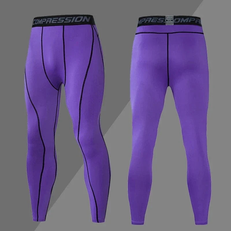 Stretch Athletic Compression Leggings for Men – view 31