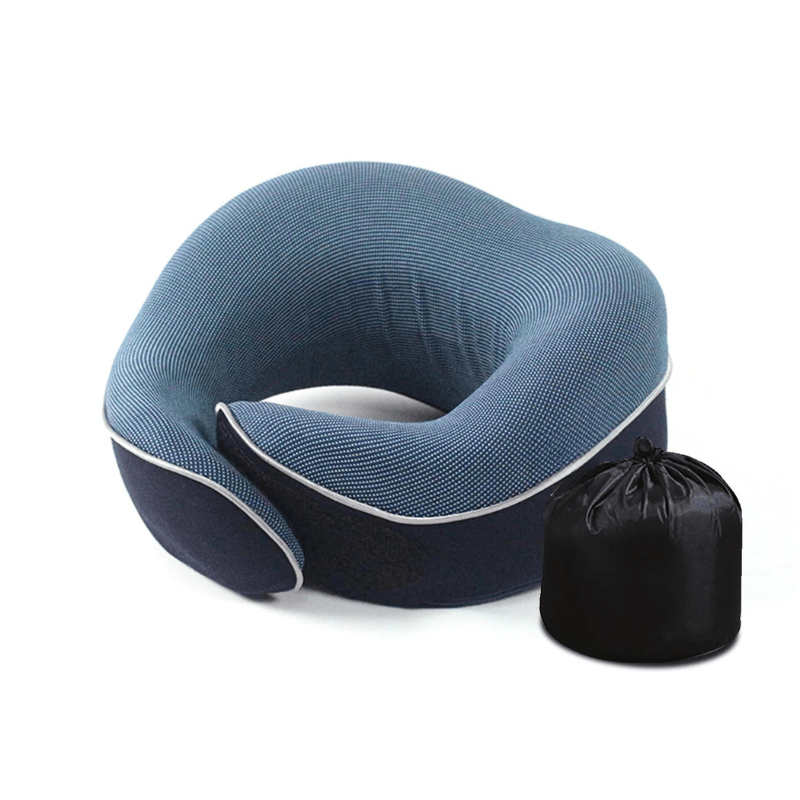 Roll-Up Memory Foam Travel Neck Pillow with 360° Support – view 5