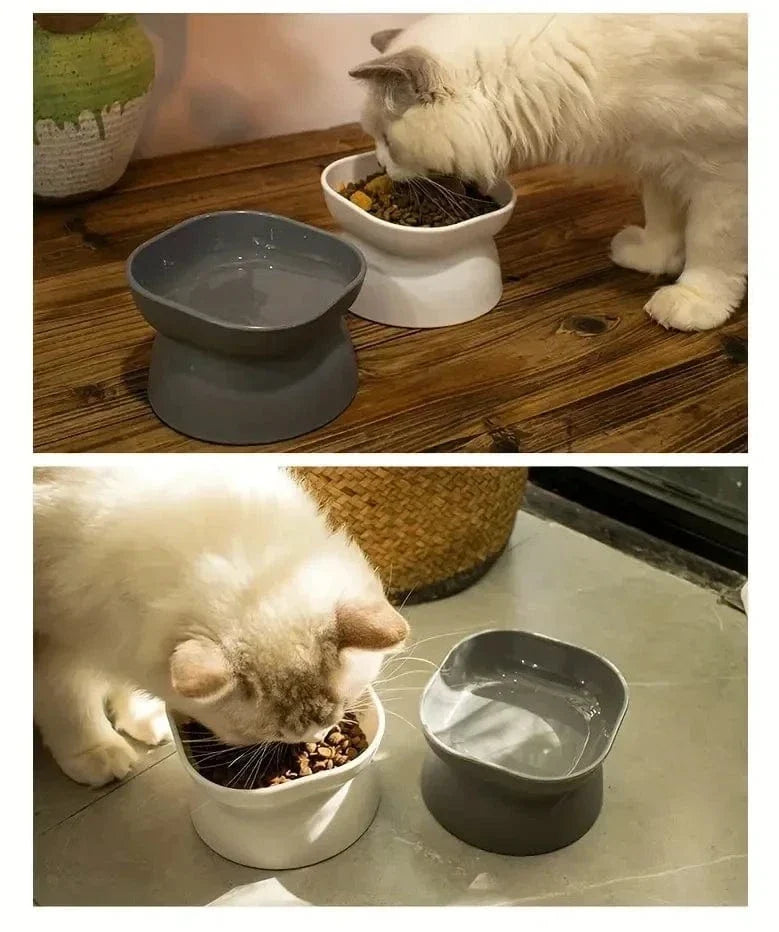 Square Elevated Cat Bowl with Non-Slip Base – view 6
