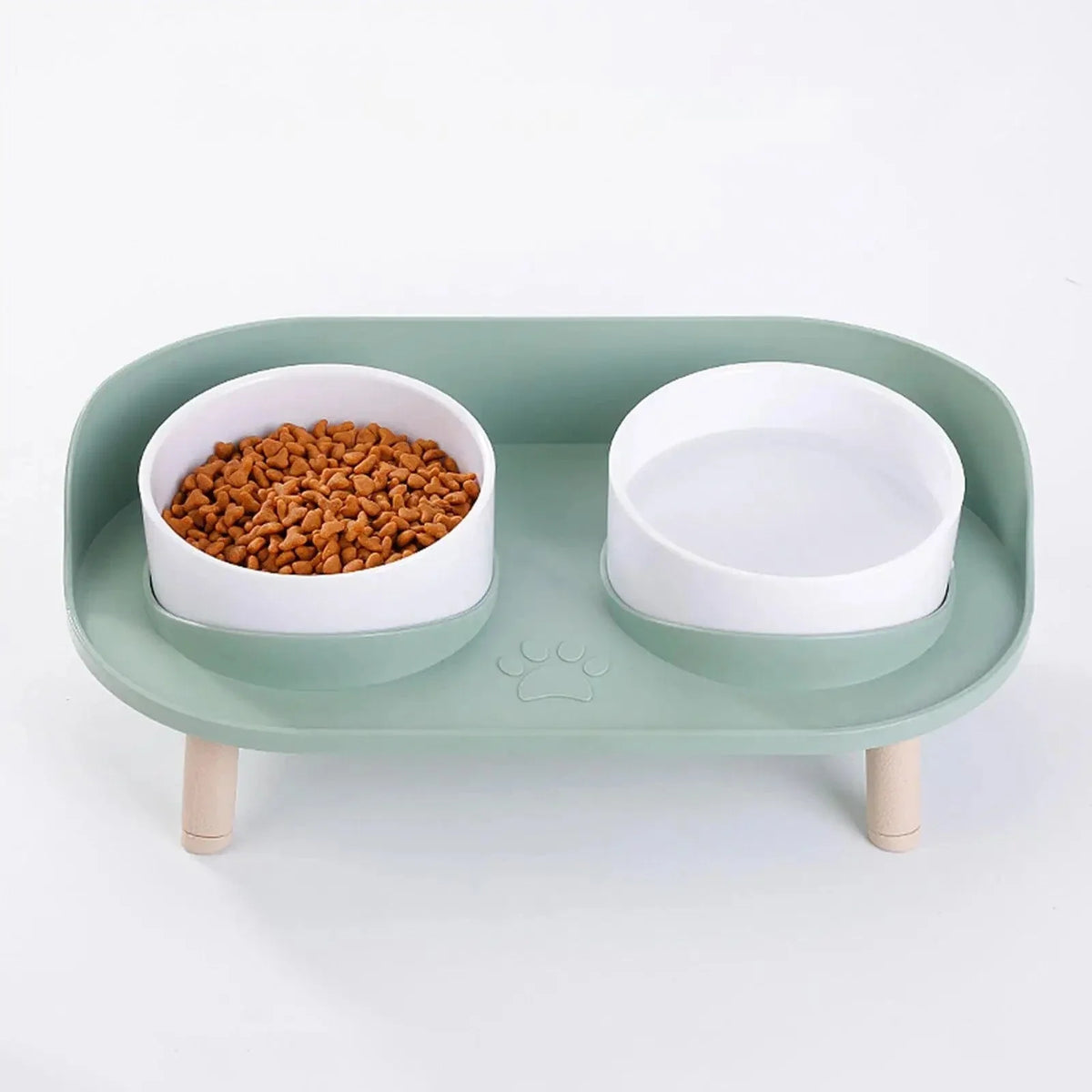 Ceramic Double Adjustable Elevated Dog Bowl – view 5