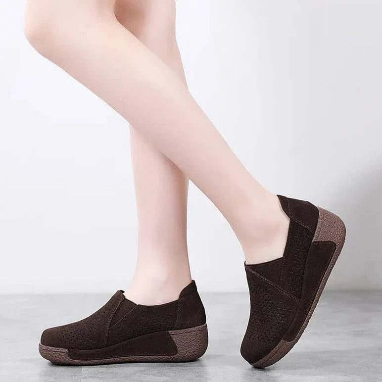 Perforated Breathable Dressy Orthopedic Loafers for Women – view 13