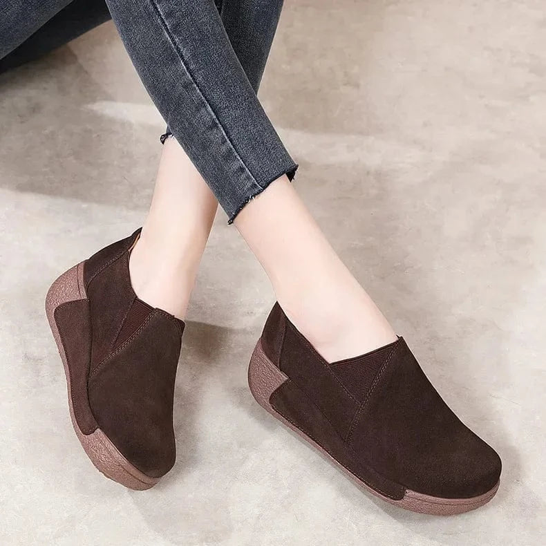 Stretch Suede-Look Trendy Orthopedic Loafers for Women – view 4