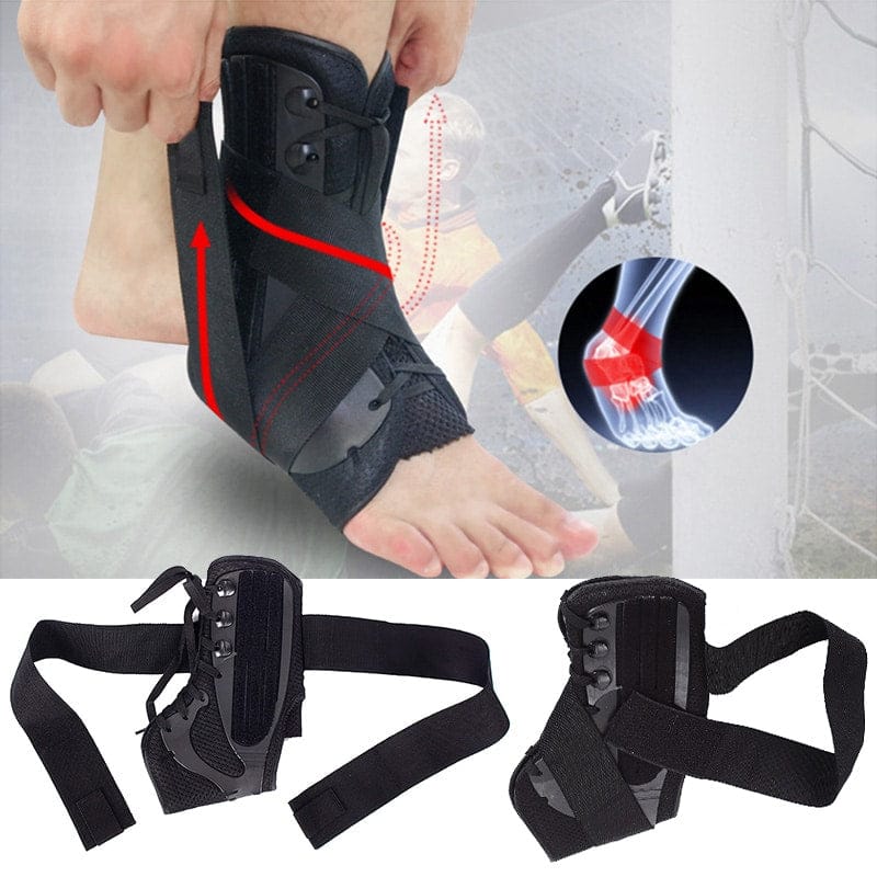Adjustable Orthopedic Brace with Cross Straps for the Ankle – view 4