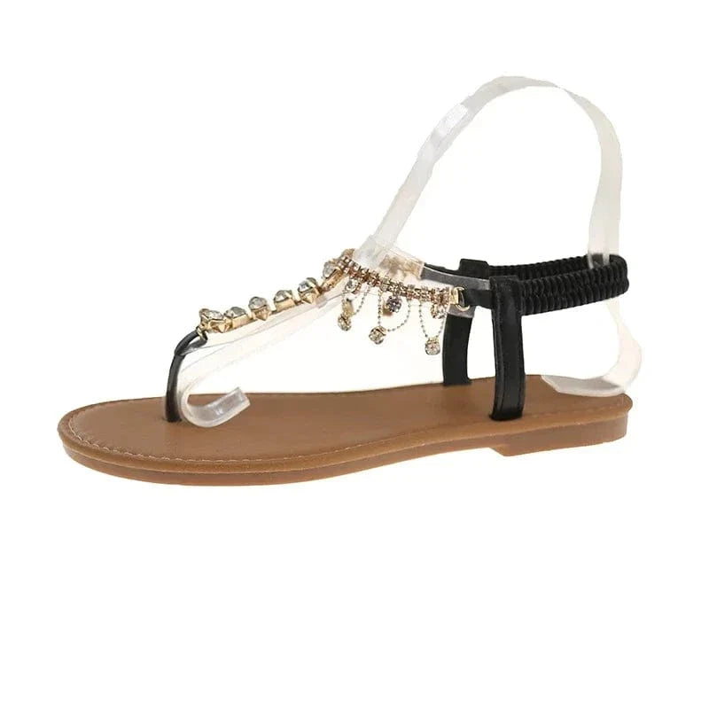 Rhinestone Toe-Post Womens Sandals for Swollen Feet – view 9