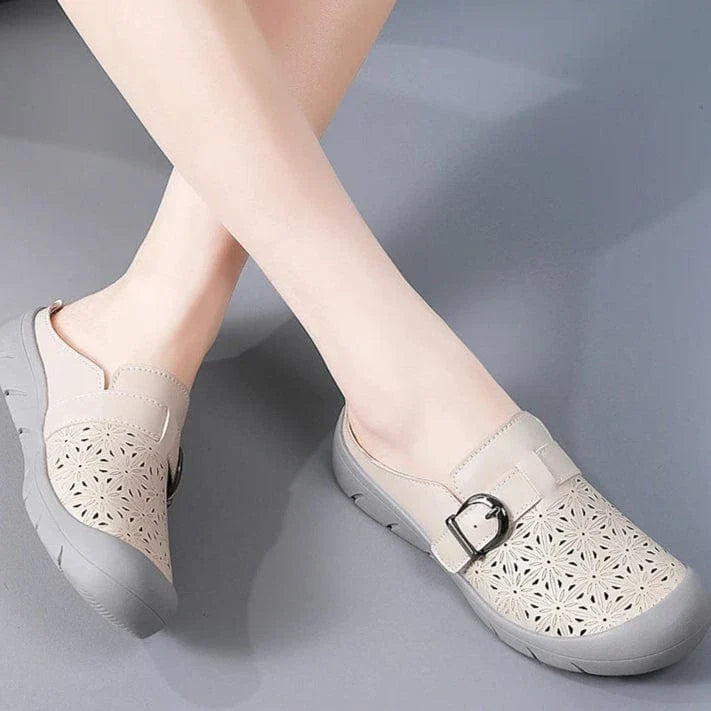 Retro Vegan Leather Breathable Orthopedic Sandals for Women – view 14