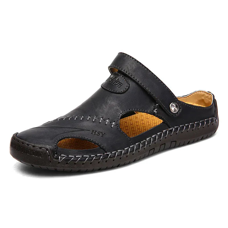 Non-Slip Genuine Leather Orthopedic Sandals for Men – view 10