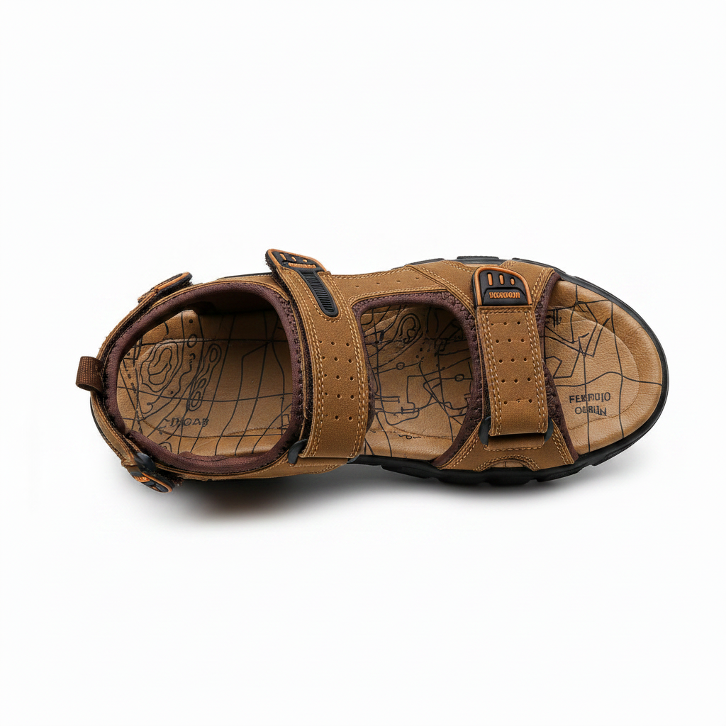 Men’s Breathable Genuine Leather Orthopedic Sandals
