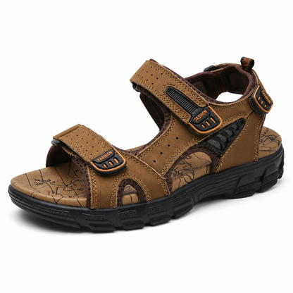 Men’s Breathable Genuine Leather Orthopedic Sandals