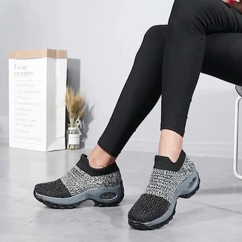 Chunky Orthopedic Sneakers for Women with Wedge Sole – view 2
