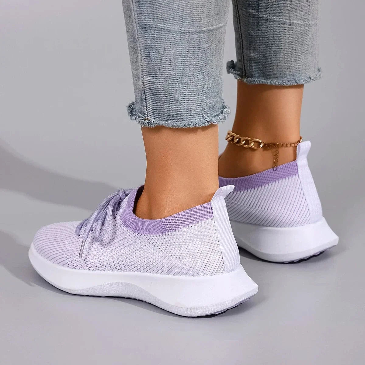 Cushioned Non Slip Lace Up Orthopedic Sneakers for Women – view 6