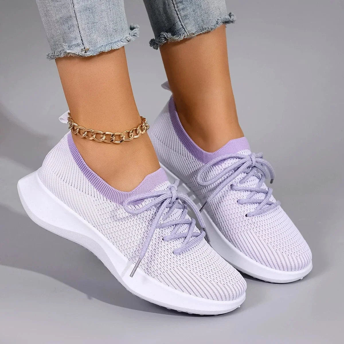 Cushioned Non Slip Lace Up Orthopedic Sneakers for Women – view 5
