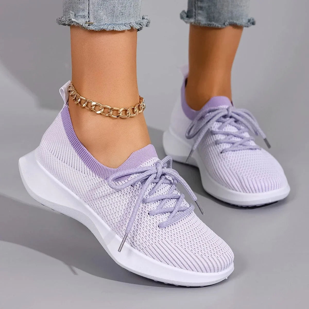 Cushioned Non Slip Lace Up Orthopedic Sneakers for Women – view 3