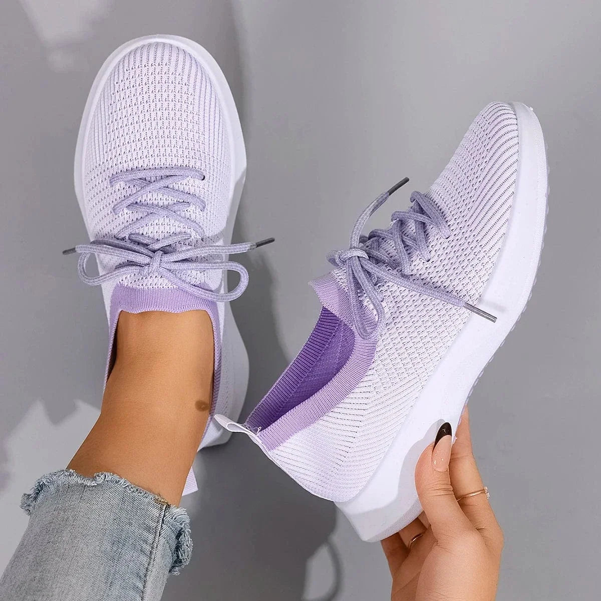 Cushioned Non Slip Lace Up Orthopedic Sneakers for Women – view 7