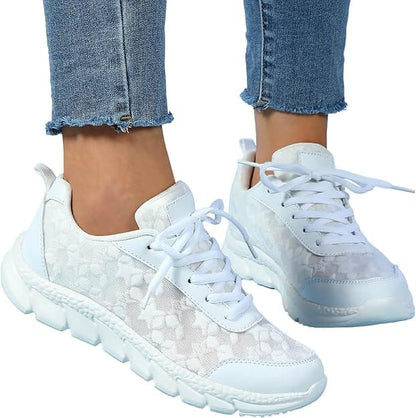 White Non Slip Breathable Dressy Orthopedic Sneakers for Women