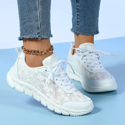 White Non Slip Breathable Dressy Orthopedic Sneakers for Women – view 5