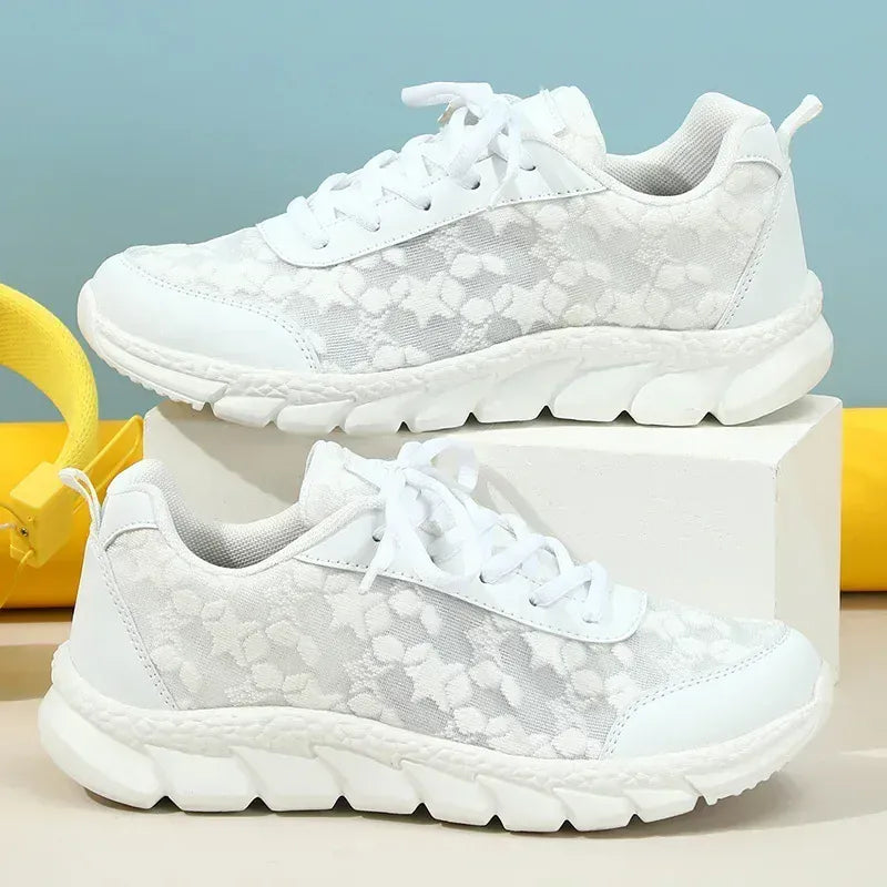 White Non Slip Breathable Dressy Orthopedic Sneakers for Women – view 2