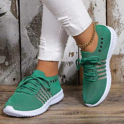 Basket Orthopédique Femme Respirante en Maille Verte