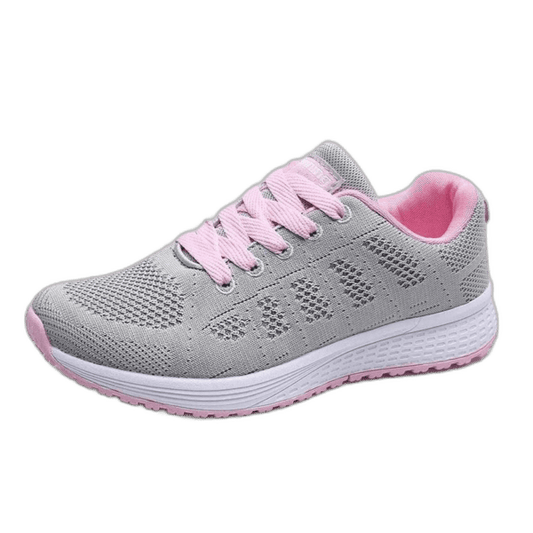 Gray and Pink Trendy Non Slip Orthopedic Sneakers for Women