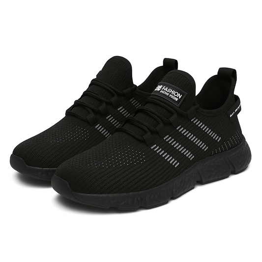 Black Arch Support Walking Shoes for Women and Men