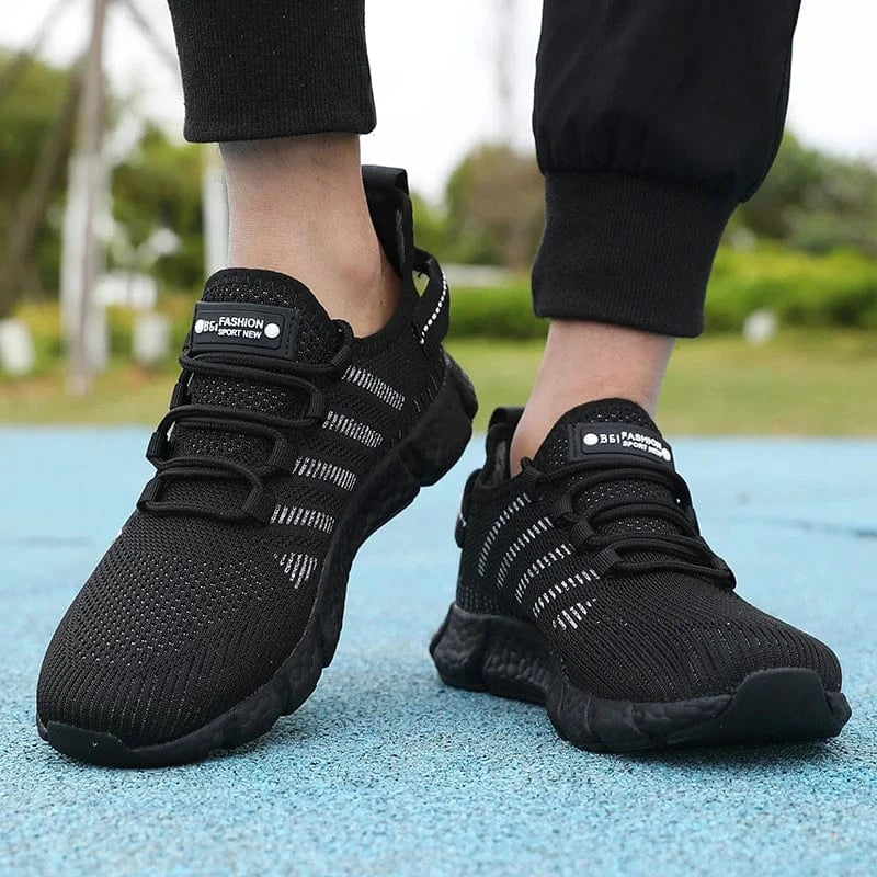 Black Arch Support Walking Shoes for Women and Men – view 2