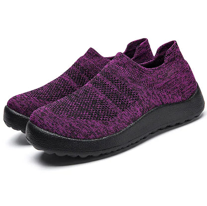 Slip-On Purple Orthopedic Sneakers with Breathable Mesh
