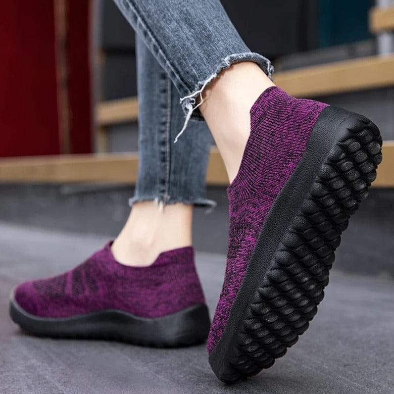 Slip-On Purple Orthopedic Sneakers with Breathable Mesh – view 5