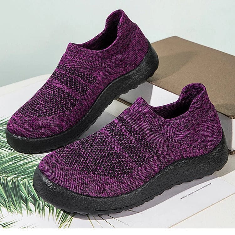 Slip-On Purple Orthopedic Sneakers with Breathable Mesh – view 2