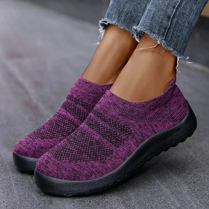 Slip-On Purple Orthopedic Sneakers with Breathable Mesh – view 8