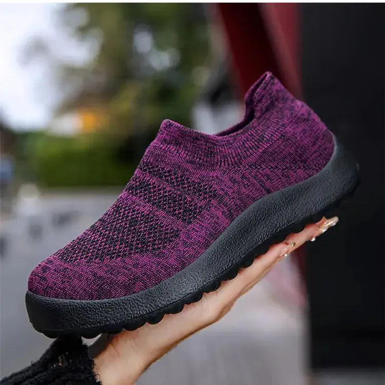 Slip-On Purple Orthopedic Sneakers with Breathable Mesh – view 7