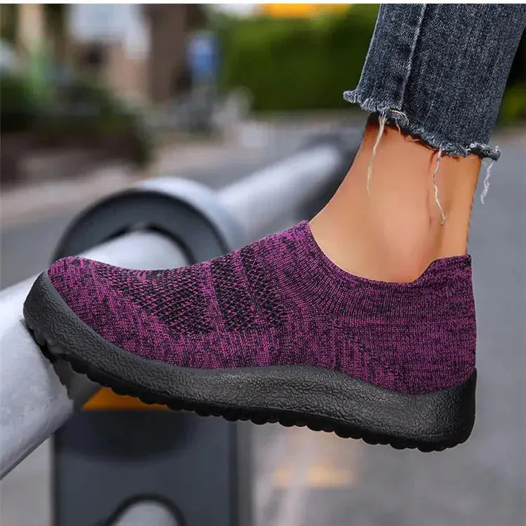 Slip-On Purple Orthopedic Sneakers with Breathable Mesh – view 6