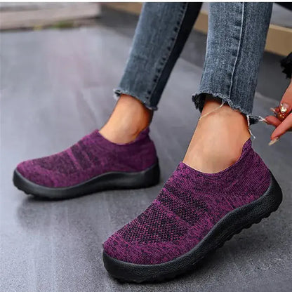 Slip-On Purple Orthopedic Sneakers with Breathable Mesh – view 4