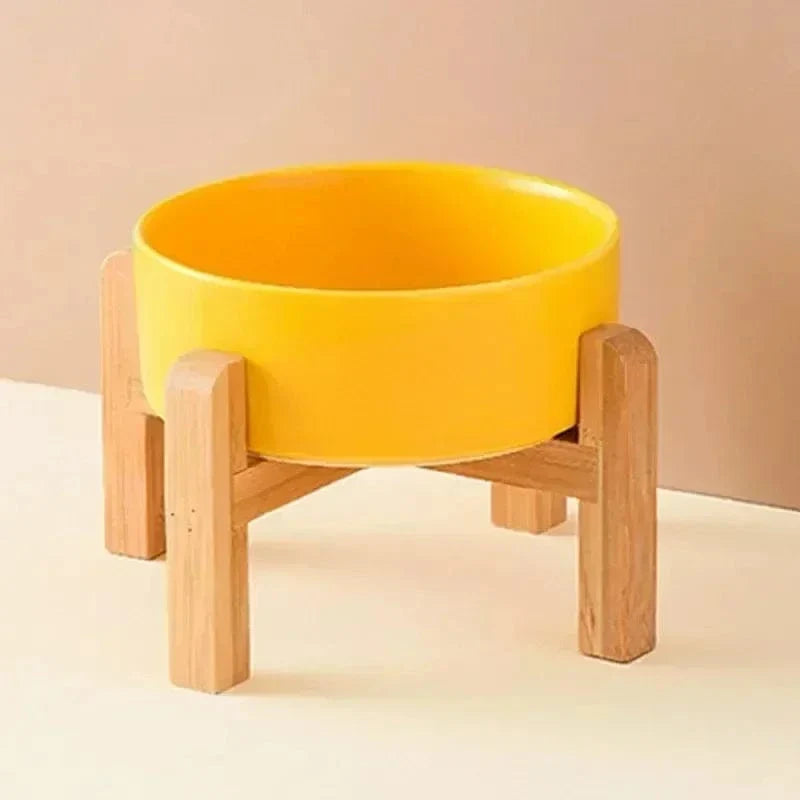 Ergonomic Tilted Dog Bowl with Bamboo Stand – view 5