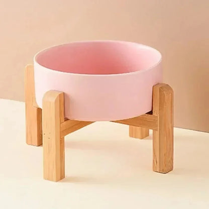 Ergonomic Tilted Dog Bowl with Bamboo Stand – view 6