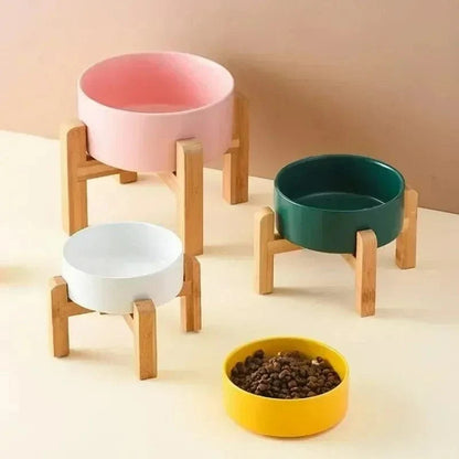 Ergonomic Tilted Dog Bowl with Bamboo Stand – view 8