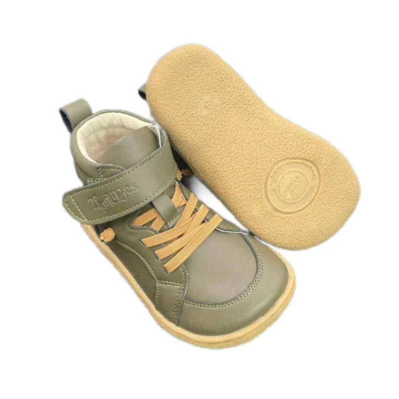 Kids' Lace-Up Short Orthopedic Leather Boots – view 10