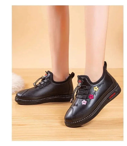 Embroidered Faux Leather Orthopedic Ankle Boots for Women – view 5