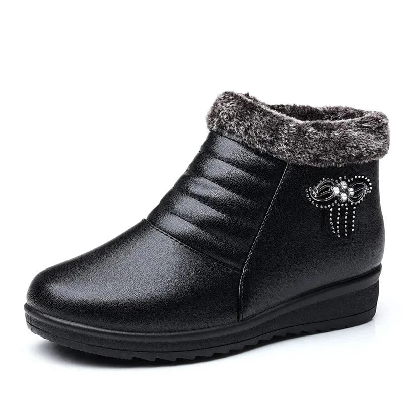 Waterproof Fur-Lined Arch Support Boots for Women