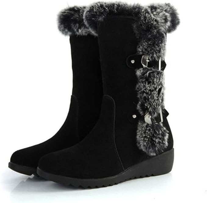 Heeled Fur-Lined Non Slip Orthopedic Boots for Women