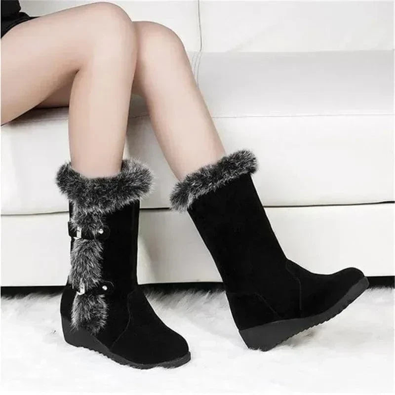 Heeled Fur-Lined Non Slip Orthopedic Boots for Women – view 3