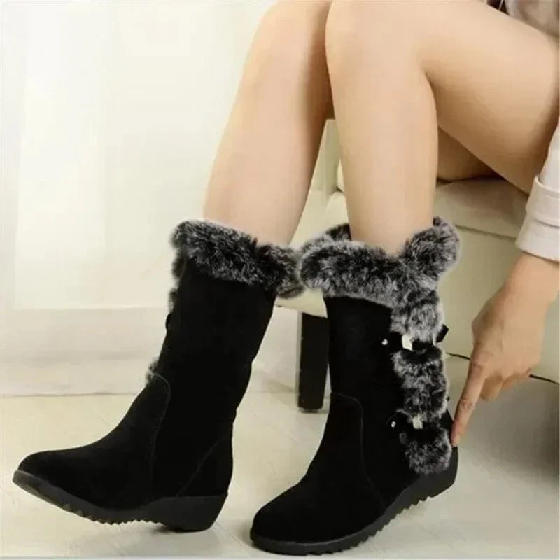 Heeled Fur-Lined Non Slip Orthopedic Boots for Women – view 2
