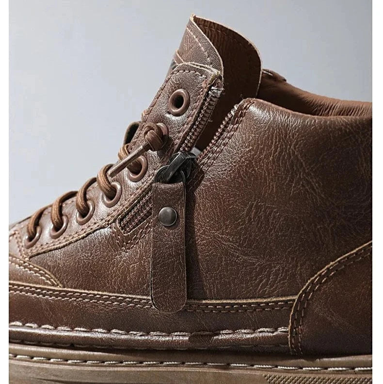 High-Sole Men's Boots for Knee Pain with Side Zipper – view 3