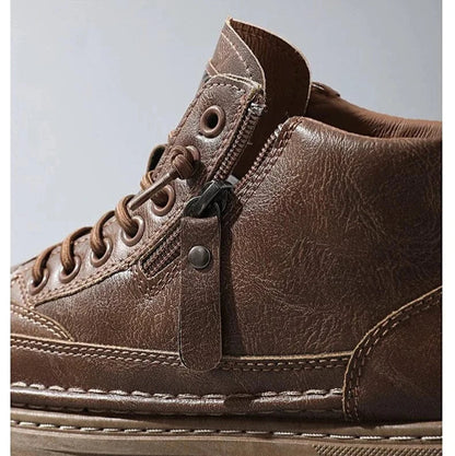 High-Sole Men's Boots for Knee Pain with Side Zipper – view 3