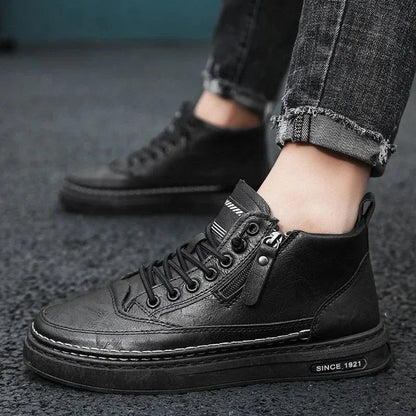 High-Sole Men's Boots for Knee Pain with Side Zipper – view 8