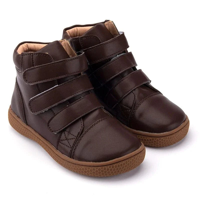 Botte Orthopédique pour Garçon à Scratch en Cuir