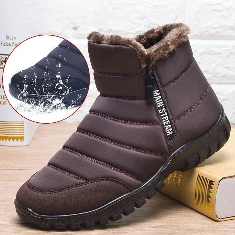 Plush-Lined Waterproof Orthopedic Boots with Zipper – view 3
