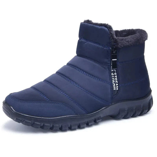 Plush-Lined Waterproof Orthopedic Boots with Zipper
