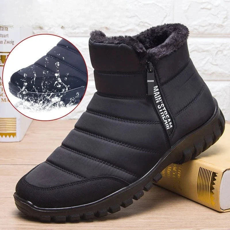 Plush-Lined Waterproof Orthopedic Boots with Zipper – view 4