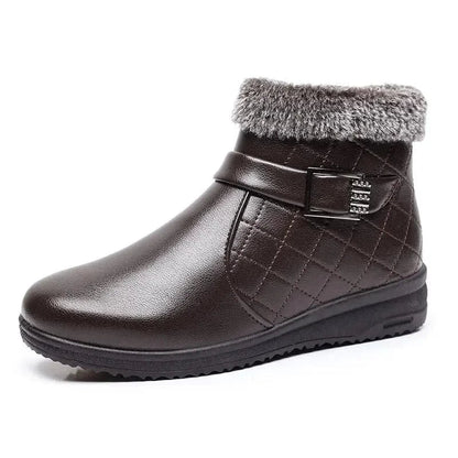 Fur-Lined Wedge Arch Support Ankle Boots for Women